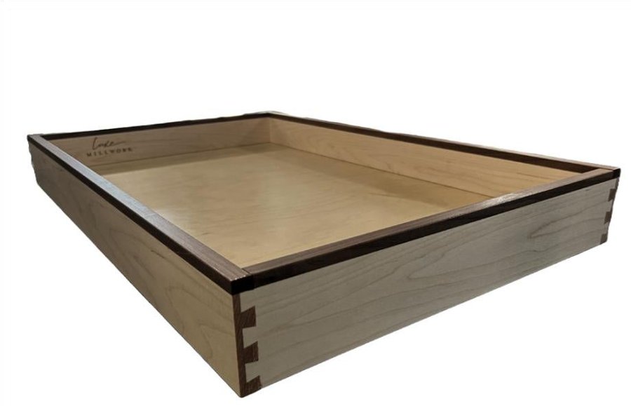 Maple Drawer Box with Walnut Trim drawer box